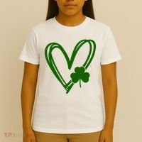St Patrick's Day Clover Heart T-Shirt thumb 4