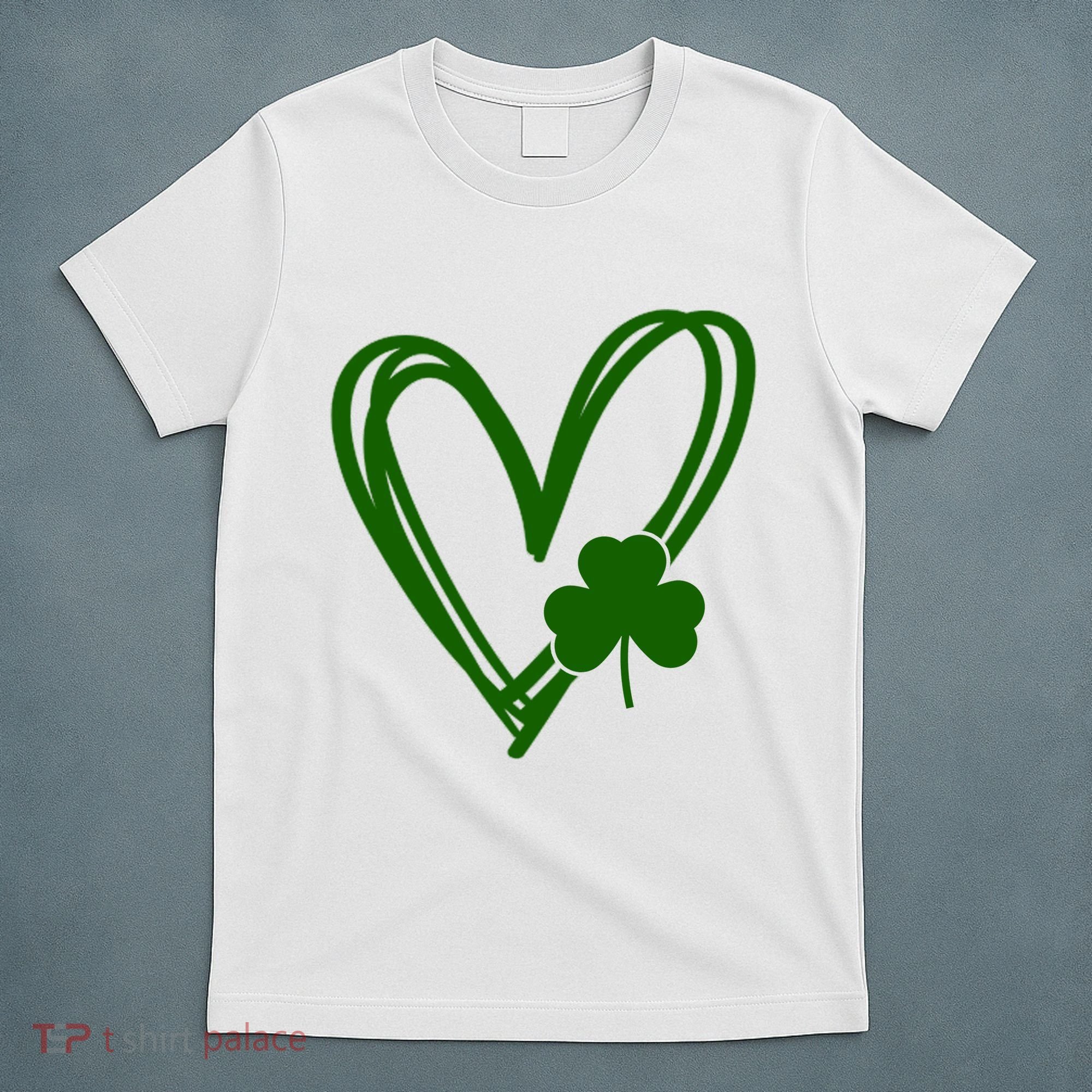 St Patrick's Day Clover Heart T-Shirt