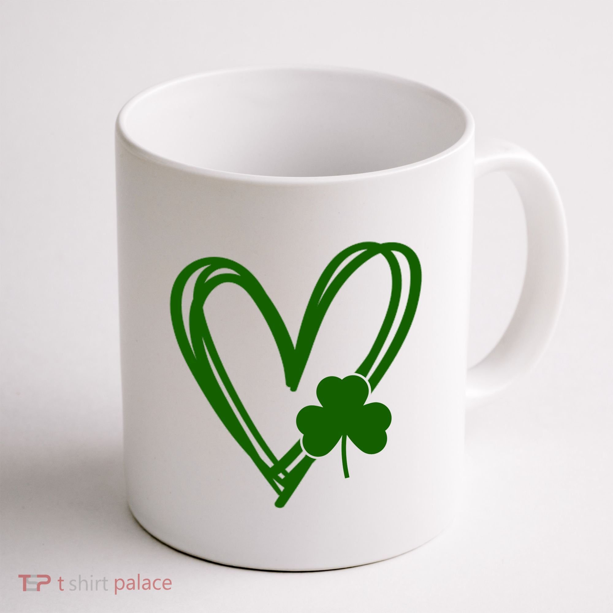 St Patrick's Day Clover Heart Coffee Mug