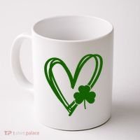 St Patrick's Day Clover Heart Coffee Mug thumb 0