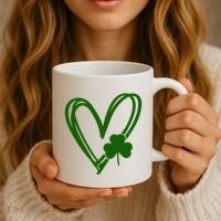 St Patrick's Day Clover Heart Coffee Mug thumb 3