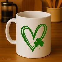 St Patrick's Day Clover Heart Coffee Mug thumb 4