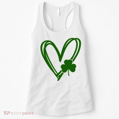 St Patrick's Day Clover Heart Women's Tank Top