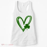 St Patrick's Day Clover Heart Women's Tank Top thumb 0