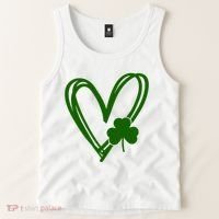 St Patrick's Day Clover Heart Tank Top thumb 2