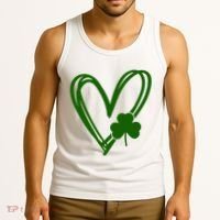 St Patrick's Day Clover Heart Tank Top thumb 3