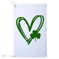 St Patrick's Day Clover Heart Golf Towel thumb 0