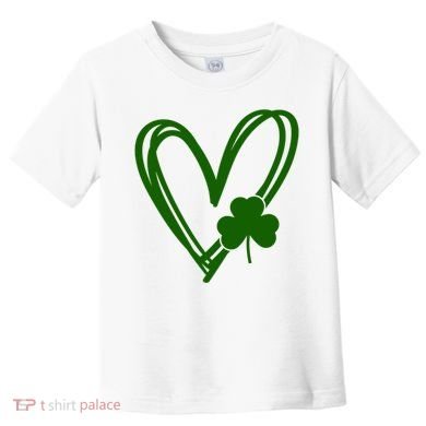 St Patrick's Day Clover Heart Toddler T-Shirt