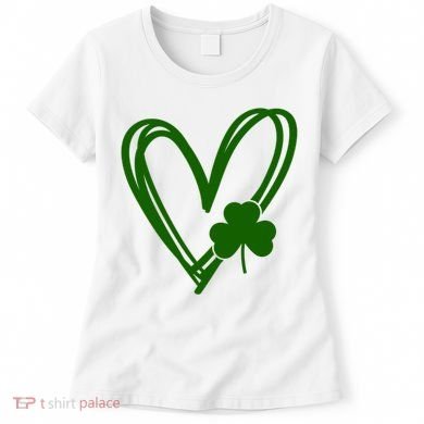 St Patrick's Day Clover Heart Women's T-Shirt