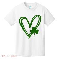 St Patrick's Day Clover Heart Kids T-Shirt thumb 0