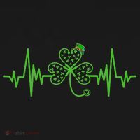 St Patricks Day Clover Heartbeat Irish Nurse Shamrock Hoodie thumb 7