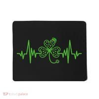 St Patricks Day Clover Heartbeat Irish Nurse Shamrock Mousepad thumb 0