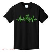 St Patricks Day Clover Heartbeat Irish Nurse Shamrock Kids T-Shirt thumb 0