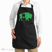 St. Patrick's Day Green Shamrock Buffalo Bison Irish Saint Apron thumb 2