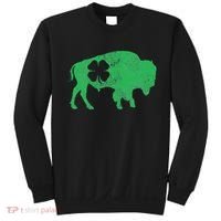 St. Patrick's Day Green Shamrock Buffalo Bison Irish Saint Sweatshirt thumb 0
