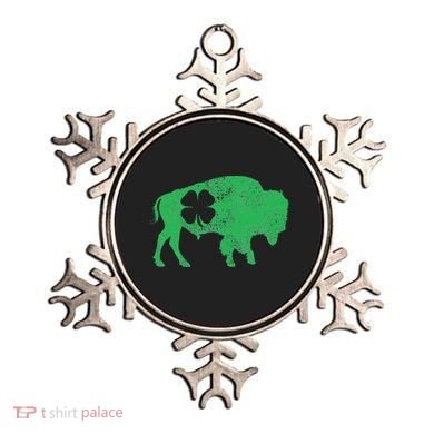 St. Patrick's Day Green Shamrock Buffalo Bison Irish Saint Ornament