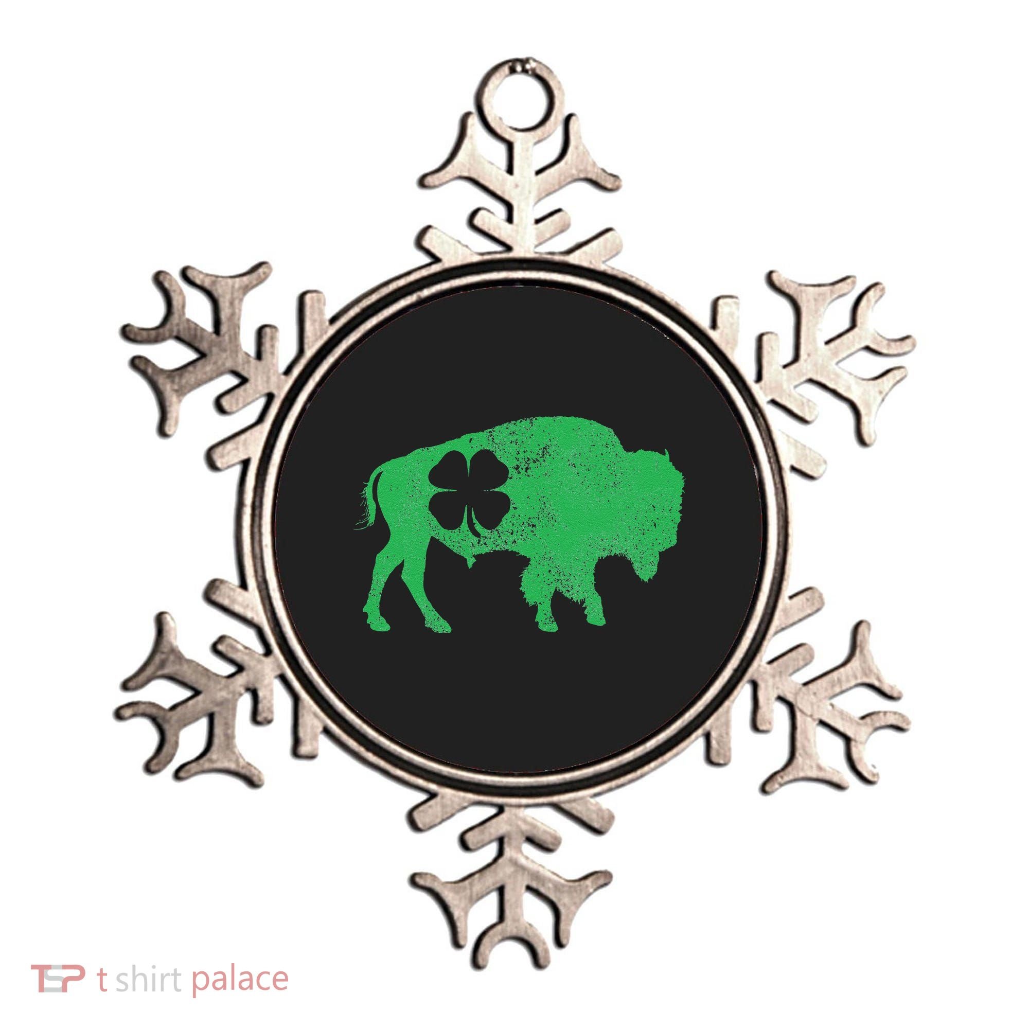 St. Patrick's Day Green Shamrock Buffalo Bison Irish Saint Ornament
