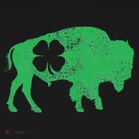 St. Patrick's Day Green Shamrock Buffalo Bison Irish Saint Baby Bodysuit thumb 2
