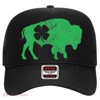 St. Patrick's Day Green Shamrock Buffalo Bison Irish Saint Hat thumb 0