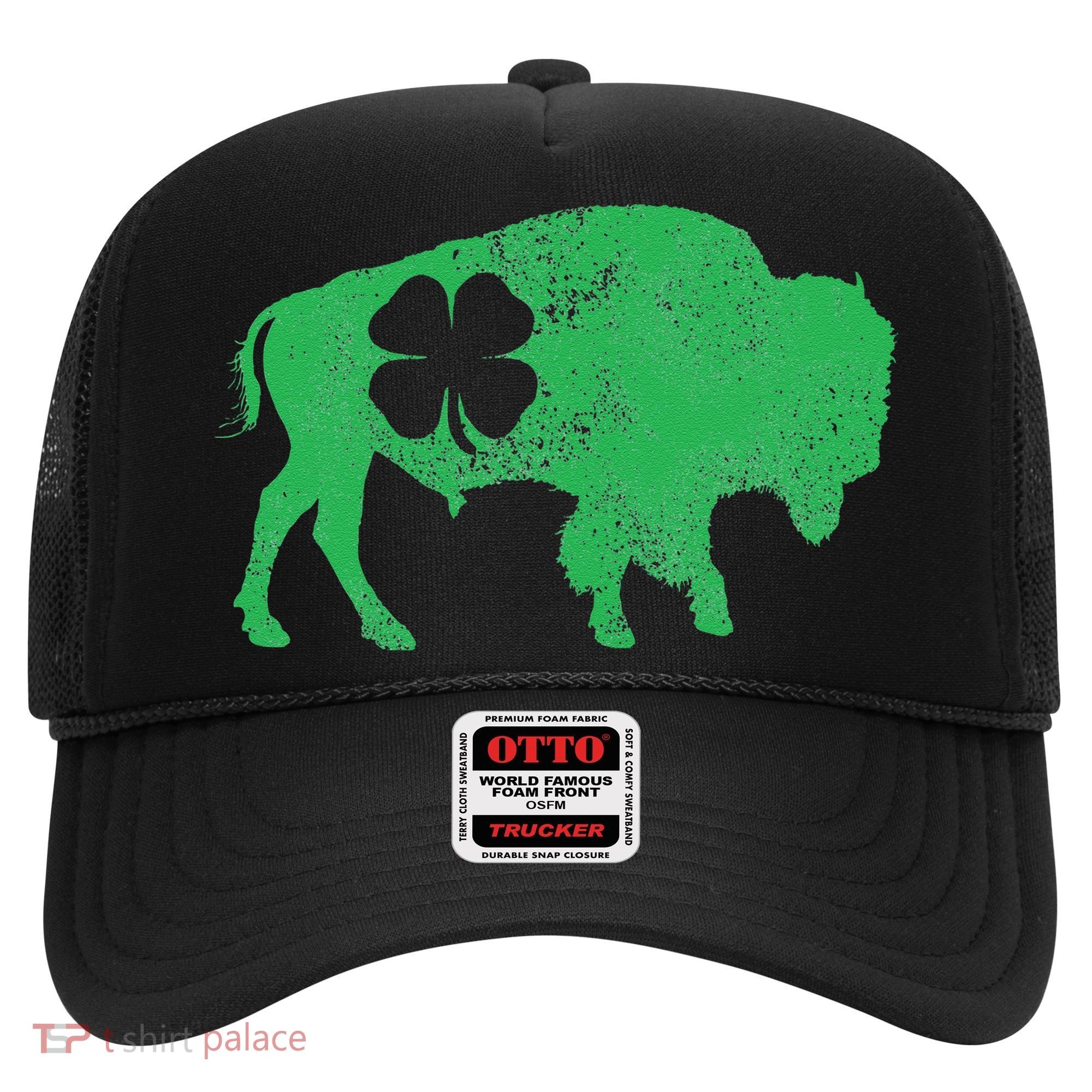 St. Patrick's Day Green Shamrock Buffalo Bison Irish Saint Hat