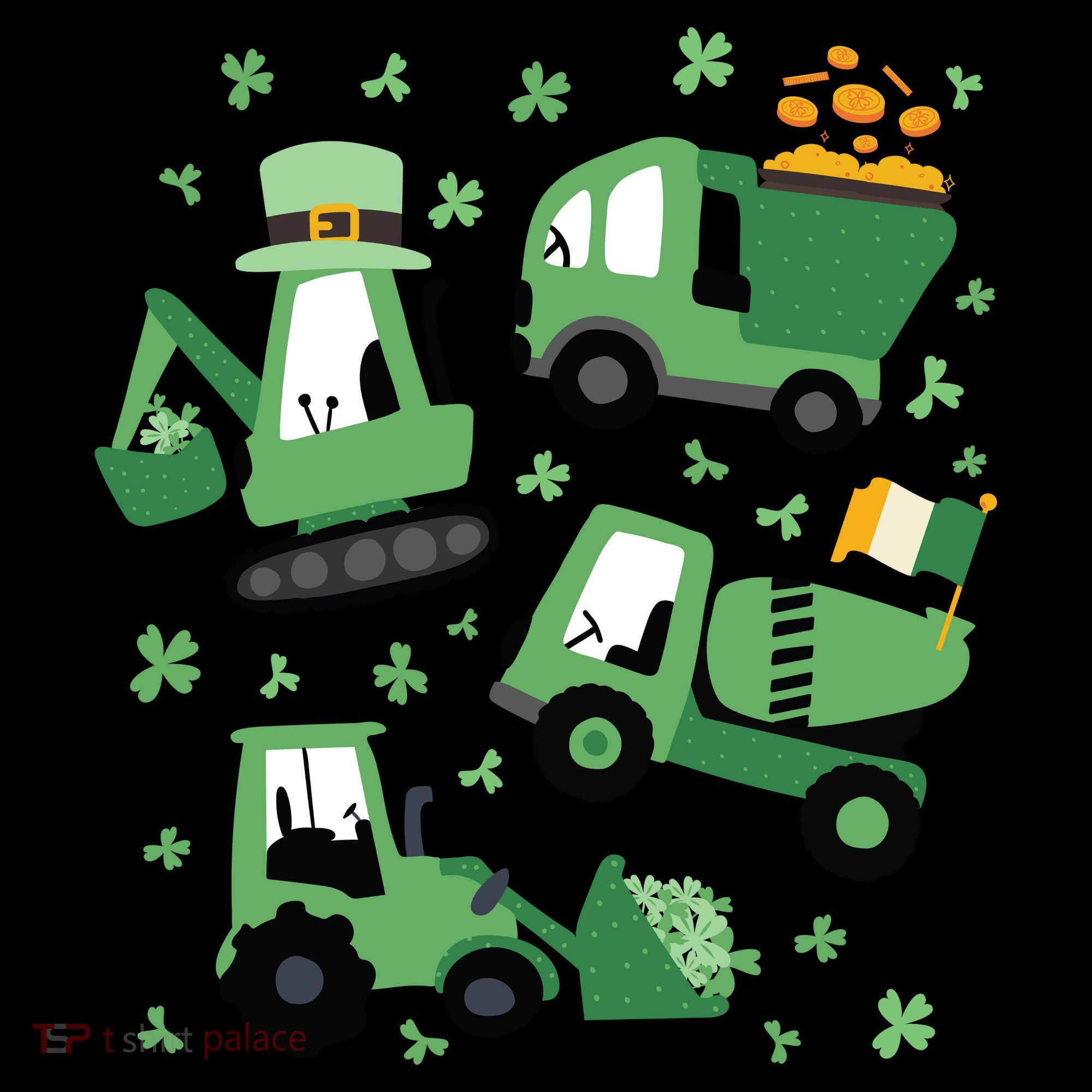 St Patrick's Day Construction Pajama Set