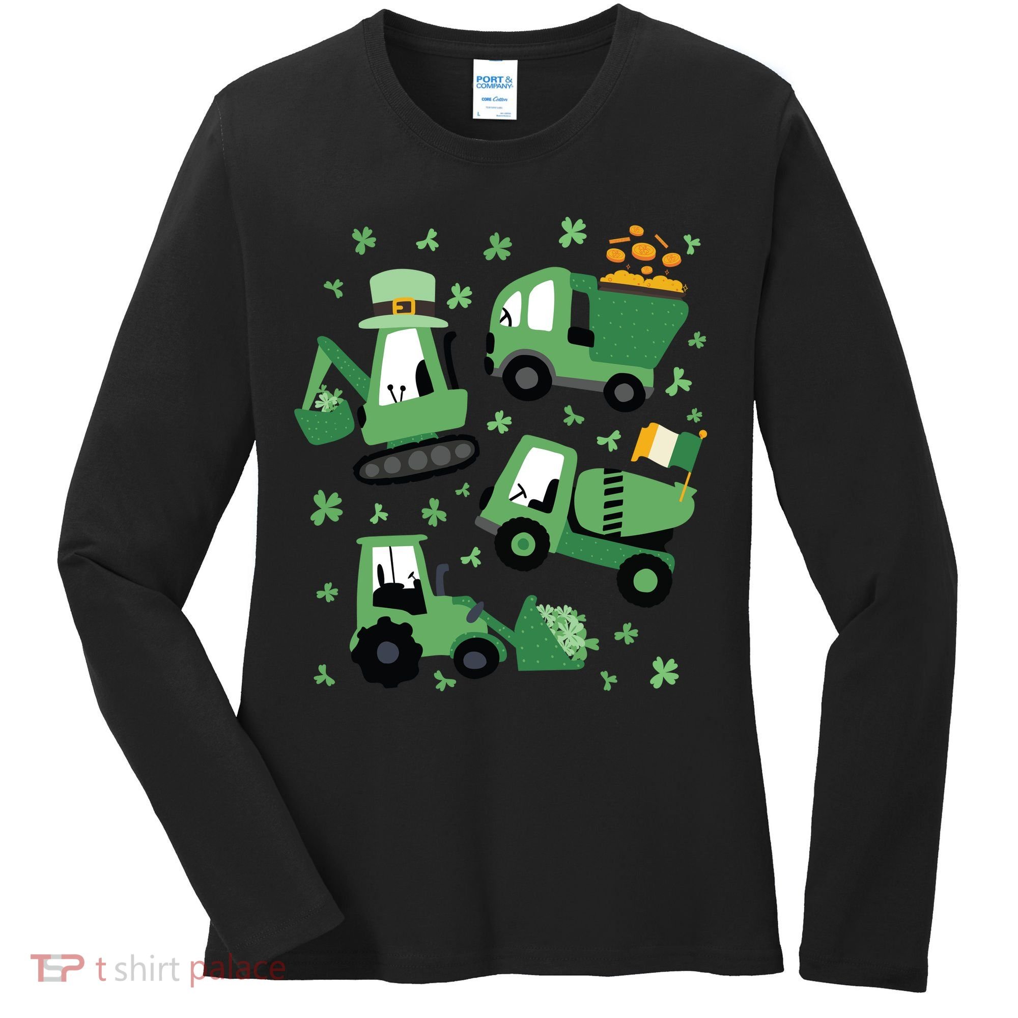 St Patrick's Day Construction Women's Long Sleeve Shirt