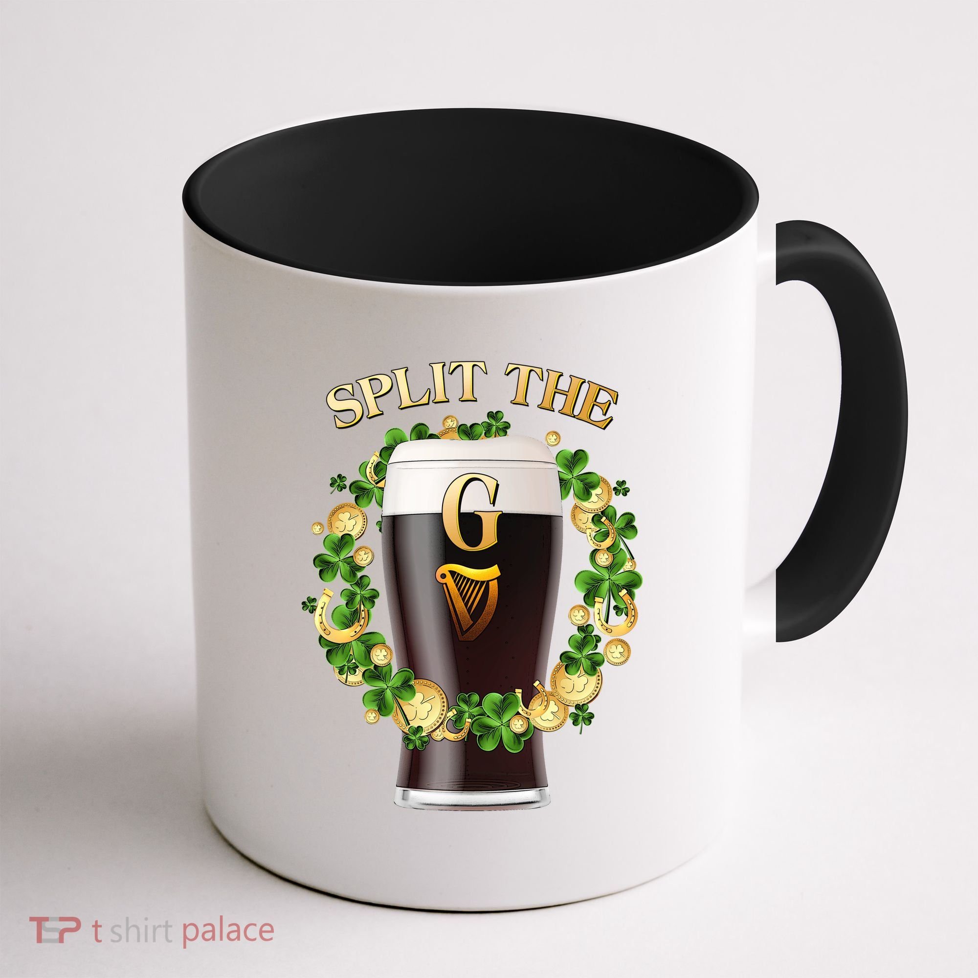 St Patricks Day Split the G Beer Lover Coffee Mug