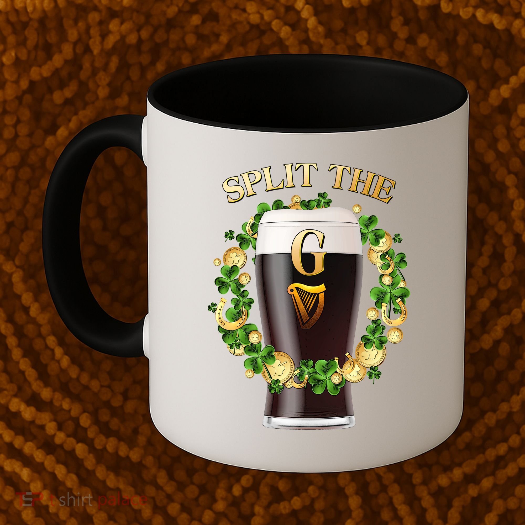 St Patricks Day Split the G Beer Lover Coffee Mug