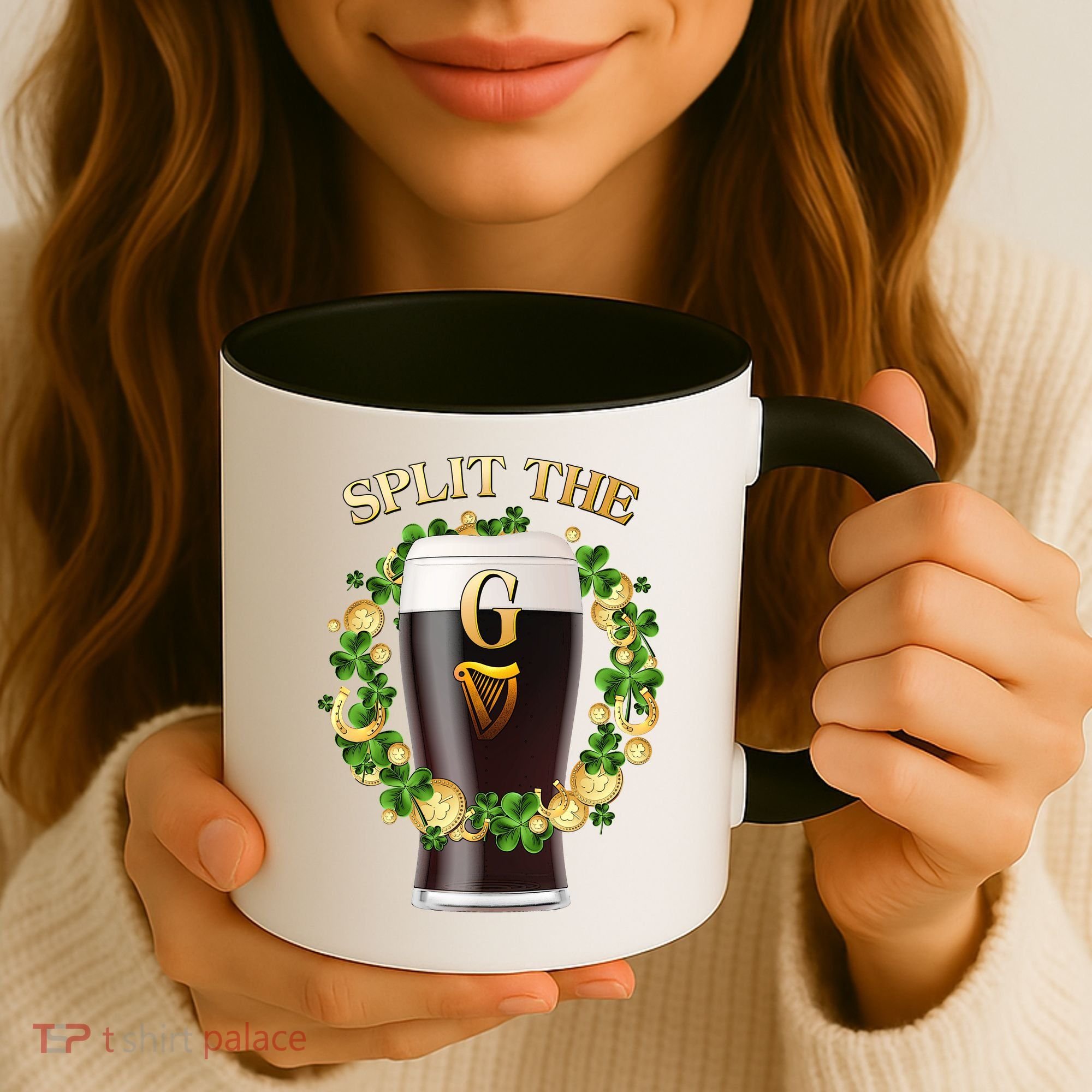 St Patricks Day Split the G Beer Lover Coffee Mug