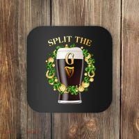 St Patricks Day Split the G Beer Lover Coaster thumb 0