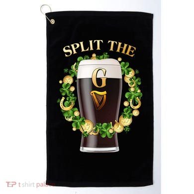 St Patricks Day Split the G Beer Lover Golf Towel
