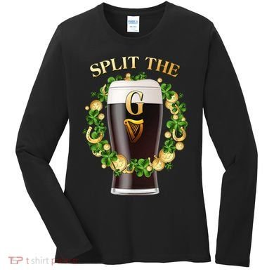 St Patricks Day Split the G Beer Lover Women's Long Sleeve Shirt