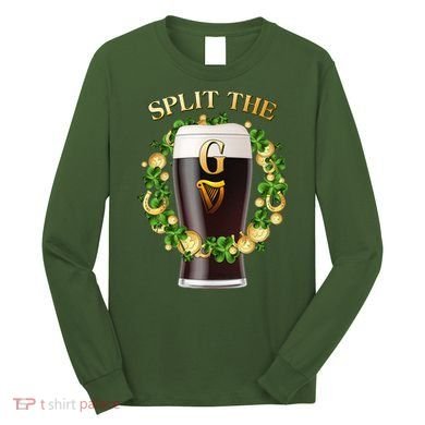 St Patricks Day Split the G Beer Lover Long Sleeve Shirt