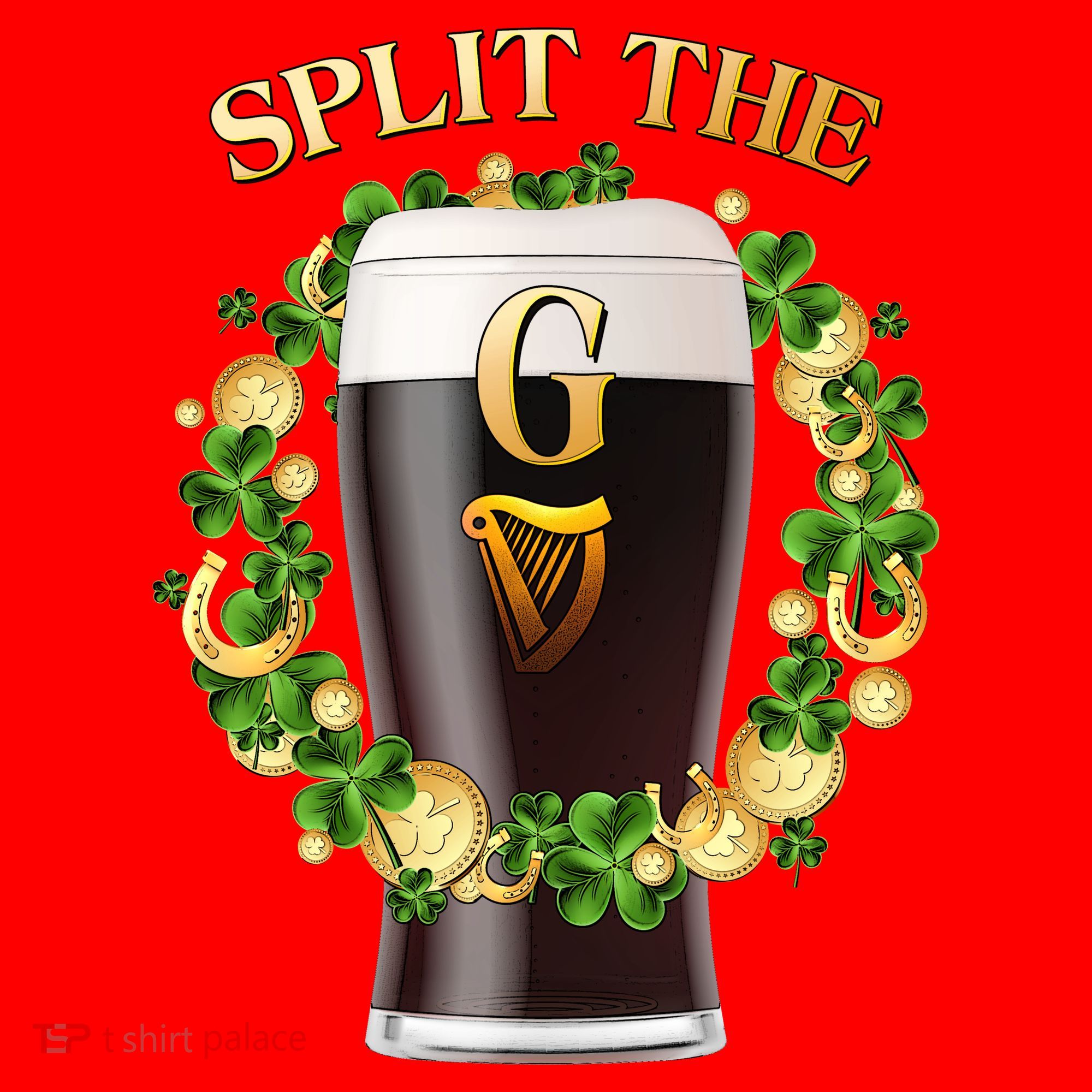 St Patricks Day Split the G Beer Lover Santa Hat