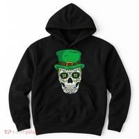 St Patrick's Day Sugar Skull Day Of Dead Saint Patricks Hoodie thumb 0