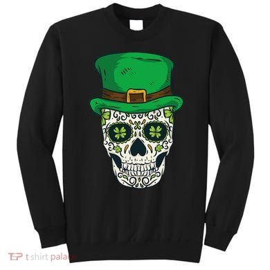 St Patrick's Day Sugar Skull Day Of Dead Saint Patricks Sweatshirt