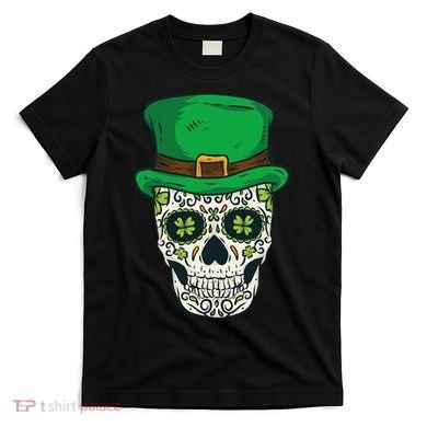 St Patrick's Day Sugar Skull Day Of Dead Saint Patricks T-Shirt