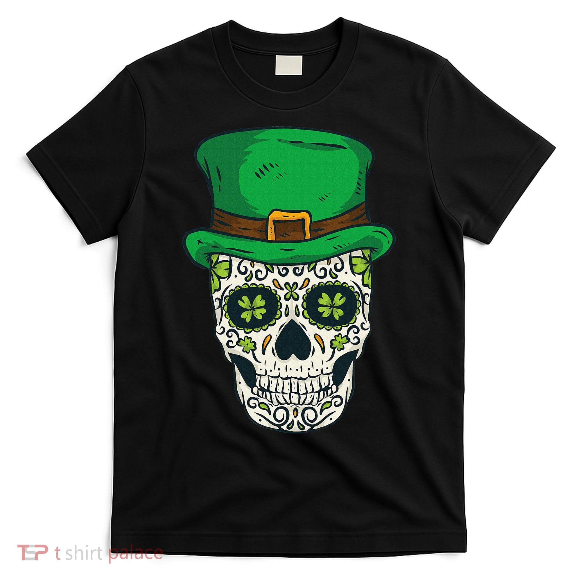 St Patrick's Day Sugar Skull Day Of Dead Saint Patricks T-Shirt