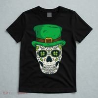 St Patrick's Day Sugar Skull Day Of Dead Saint Patricks T-Shirt thumb 5