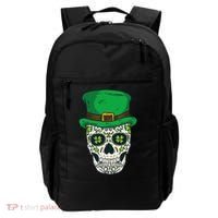St Patrick's Day Sugar Skull Day Of Dead Saint Patricks Backpack thumb 0