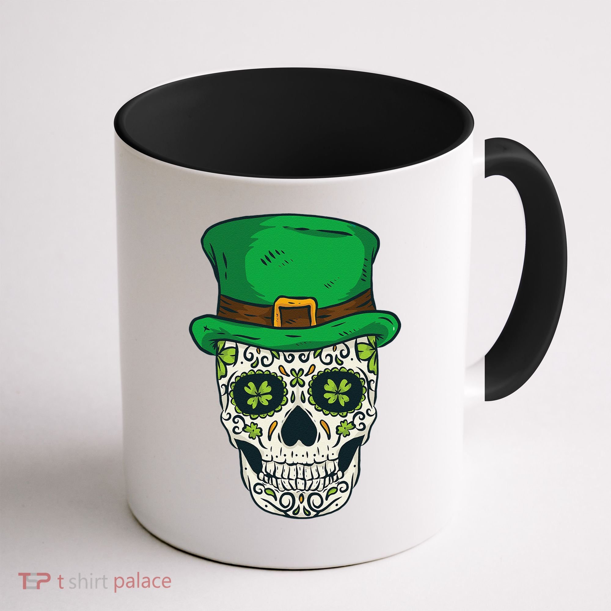 St Patrick's Day Sugar Skull Day Of Dead Saint Patricks Coffee Mug