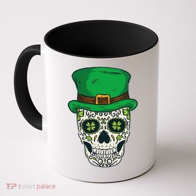 St Patrick's Day Sugar Skull Day Of Dead Saint Patricks Coffee Mug