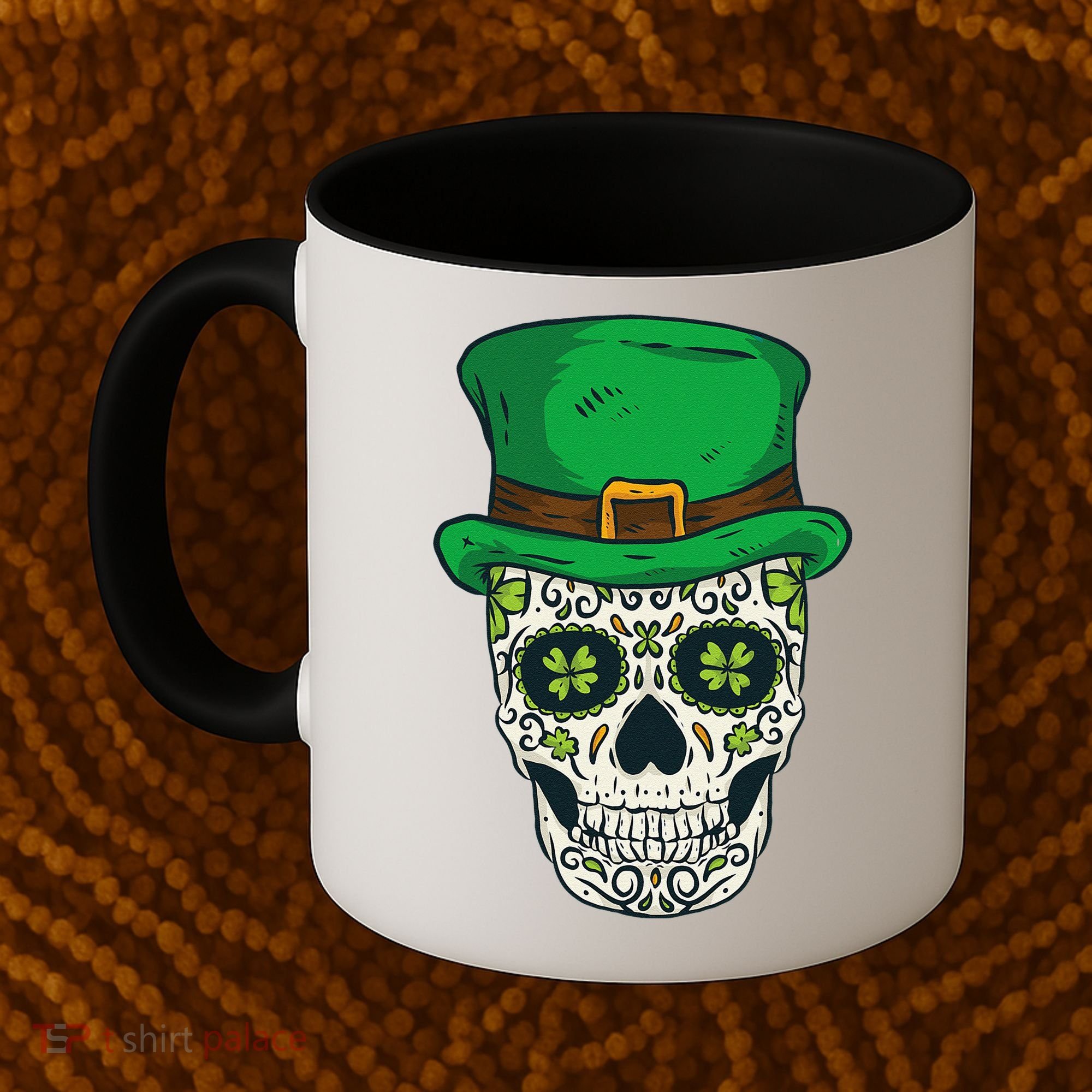 St Patrick's Day Sugar Skull Day Of Dead Saint Patricks Coffee Mug