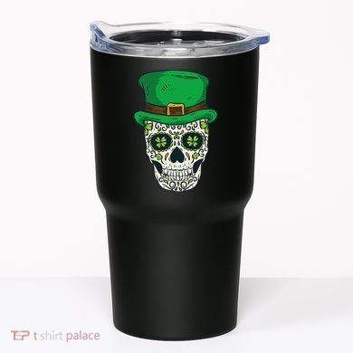 St Patrick's Day Sugar Skull Day Of Dead Saint Patricks Tumbler