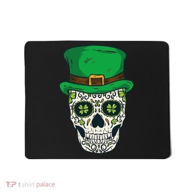 St Patrick's Day Sugar Skull Day Of Dead Saint Patricks Mousepad