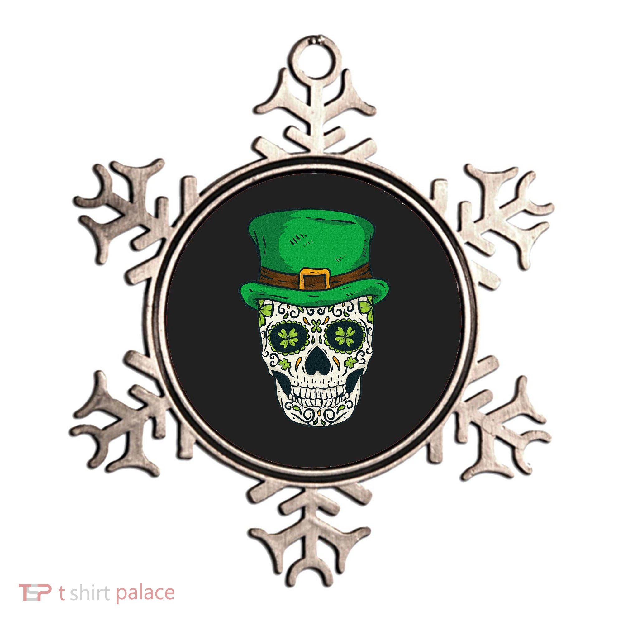 St Patrick's Day Sugar Skull Day Of Dead Saint Patricks Ornament