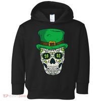 St Patrick's Day Sugar Skull Day Of Dead Saint Patricks Toddler Hoodie thumb 0