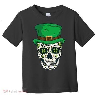 St Patrick's Day Sugar Skull Day Of Dead Saint Patricks Toddler T-Shirt