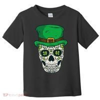 St Patrick's Day Sugar Skull Day Of Dead Saint Patricks Toddler T-Shirt thumb 0