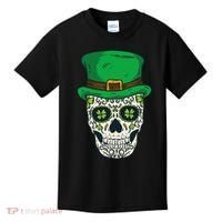 St Patrick's Day Sugar Skull Day Of Dead Saint Patricks Kids T-Shirt thumb 0